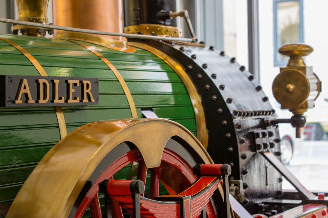 Der Adler, die erste kommerziell erfolgreiche Lok im Personenverkehr im DB Museum in Nürnberg